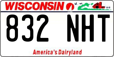 WI license plate 832NHT