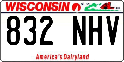 WI license plate 832NHV