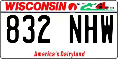 WI license plate 832NHW