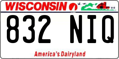 WI license plate 832NIQ