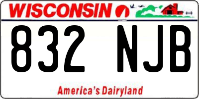 WI license plate 832NJB