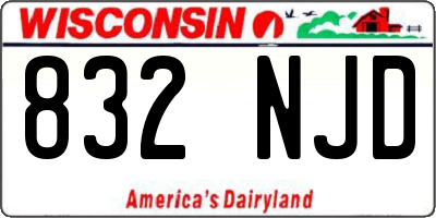 WI license plate 832NJD
