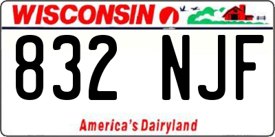 WI license plate 832NJF