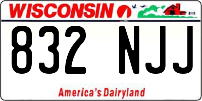 WI license plate 832NJJ
