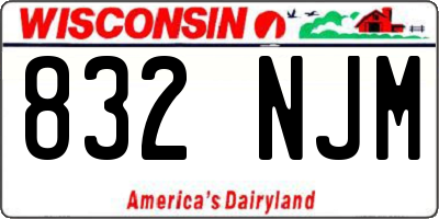 WI license plate 832NJM