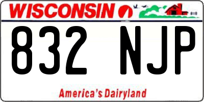 WI license plate 832NJP