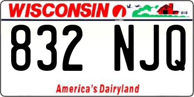 WI license plate 832NJQ