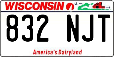 WI license plate 832NJT