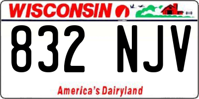 WI license plate 832NJV