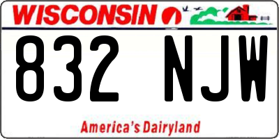 WI license plate 832NJW