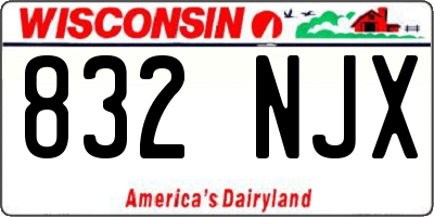 WI license plate 832NJX