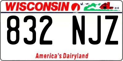 WI license plate 832NJZ