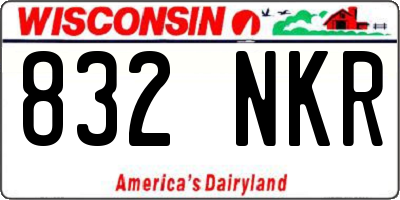 WI license plate 832NKR