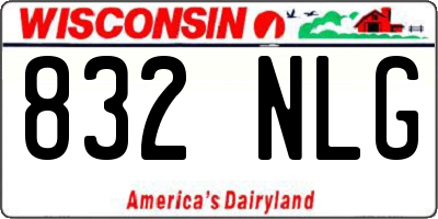 WI license plate 832NLG