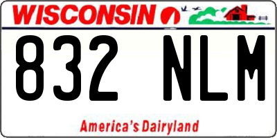 WI license plate 832NLM