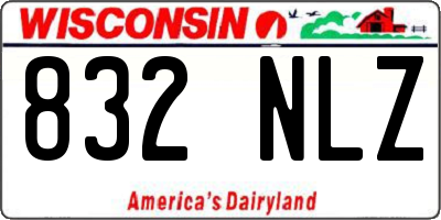 WI license plate 832NLZ