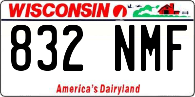 WI license plate 832NMF