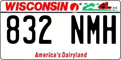 WI license plate 832NMH