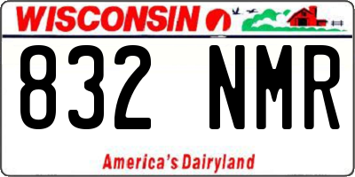 WI license plate 832NMR