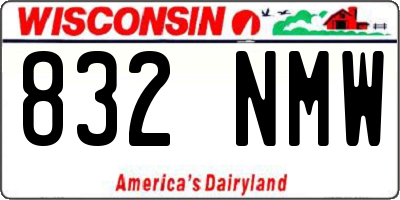 WI license plate 832NMW