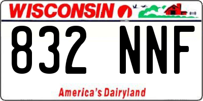 WI license plate 832NNF
