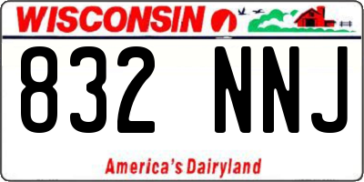 WI license plate 832NNJ