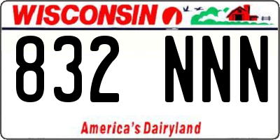 WI license plate 832NNN