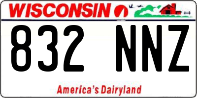 WI license plate 832NNZ