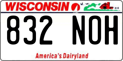 WI license plate 832NOH