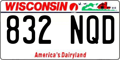 WI license plate 832NQD