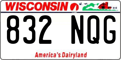 WI license plate 832NQG