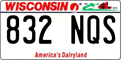 WI license plate 832NQS