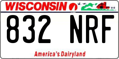 WI license plate 832NRF