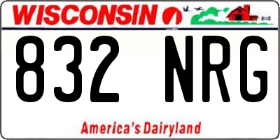 WI license plate 832NRG