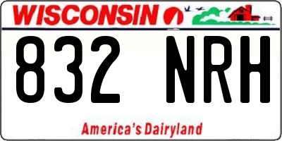 WI license plate 832NRH