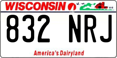 WI license plate 832NRJ