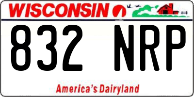 WI license plate 832NRP