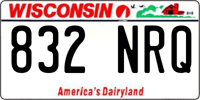 WI license plate 832NRQ