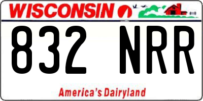 WI license plate 832NRR