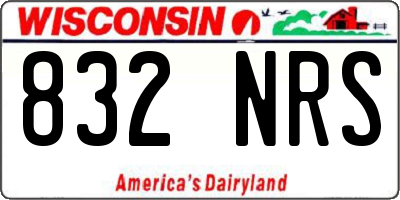 WI license plate 832NRS