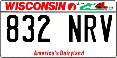 WI license plate 832NRV