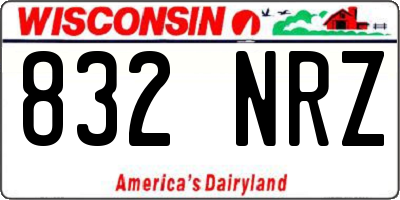 WI license plate 832NRZ