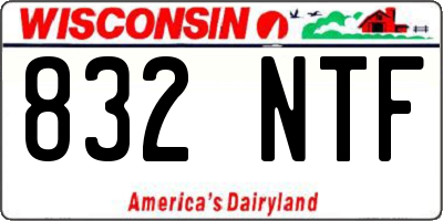 WI license plate 832NTF
