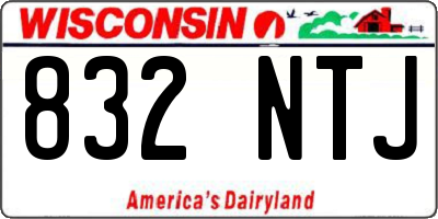 WI license plate 832NTJ