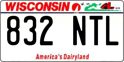 WI license plate 832NTL