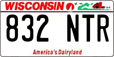 WI license plate 832NTR