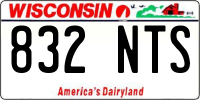 WI license plate 832NTS