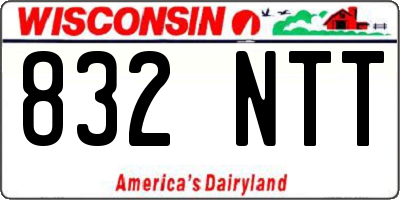 WI license plate 832NTT