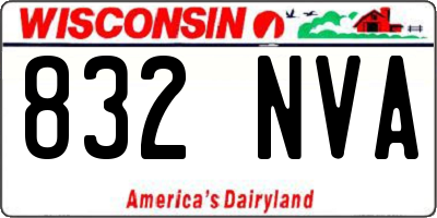 WI license plate 832NVA