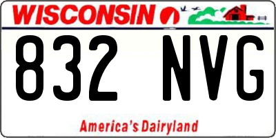 WI license plate 832NVG